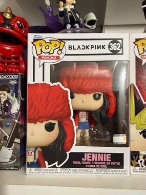 Funko Pop! Rocks BLACKPINK Jennie Vinyl Figure - Red Hat, Black Hair